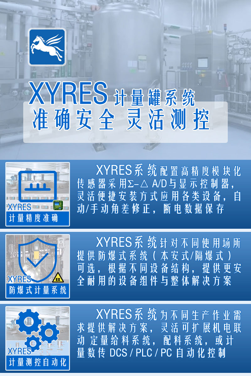 XYRES電子稱重式計量罐系統(tǒng) 特點